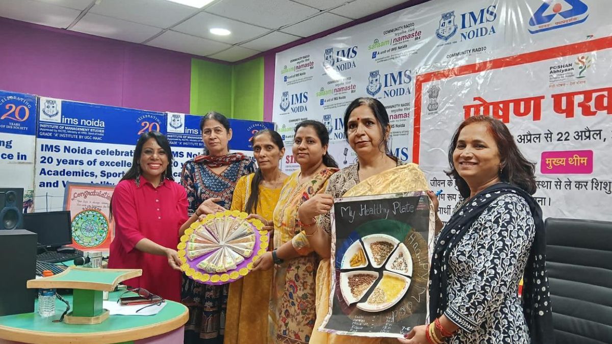 Community radio station Salaam Namaste, located at IMS Noida, celebrated Poshan Pakhwada (Nutrition Fortnight) from April 8 to April 22.