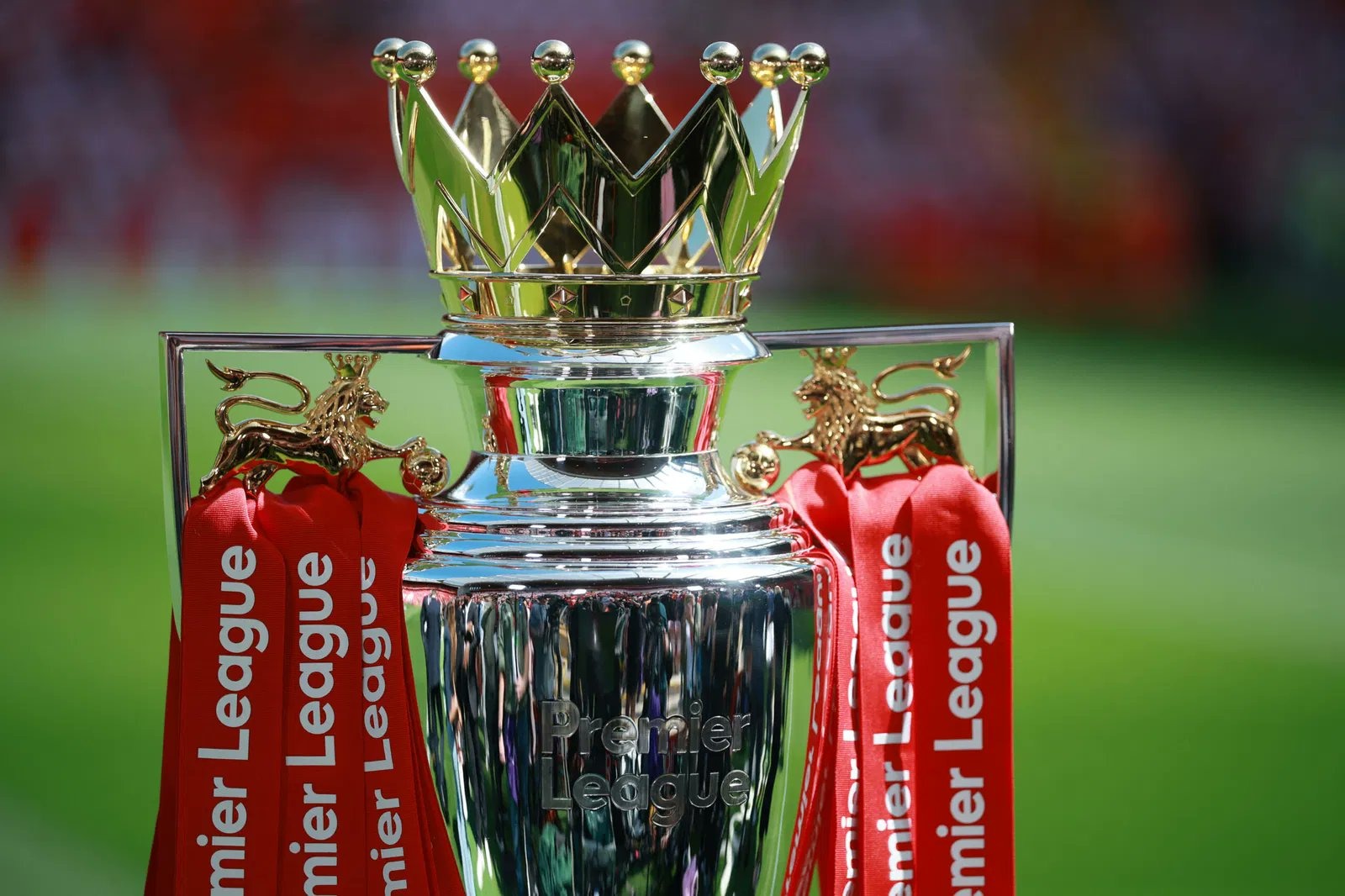 A vibrant graphic displaying the Premier League 2025-26 fixture list, featuring the Manchester City vs. Arsenal opening match on August 16, with the league logo prominently shown.